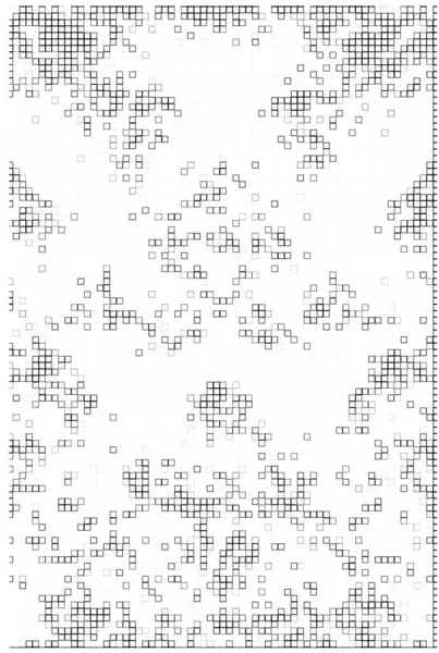 Halbtonmuster Abstraktes Mosaik Aus Punkten Auf Weißem Hintergrund Grafik Vektor — Stockvektor