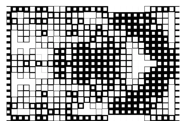 黒と白のピクセルが付いている壁紙 抽象的なモザイクアートの背景 — ストックベクタ