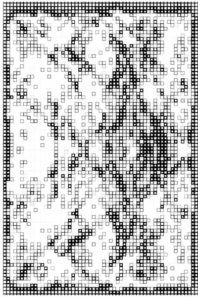 有黑白像素的墙纸 带有抽象马赛克艺术的背景 — 图库矢量图片