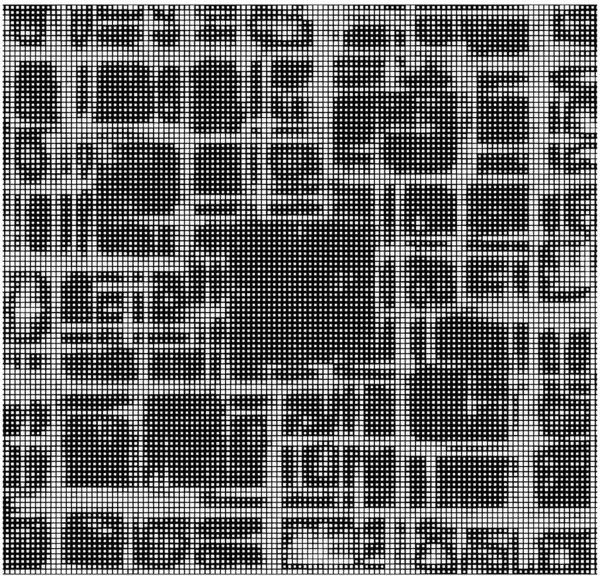 Abstraktní Pozadí Malými Kousky Černobílá Ilustrace — Stockový vektor
