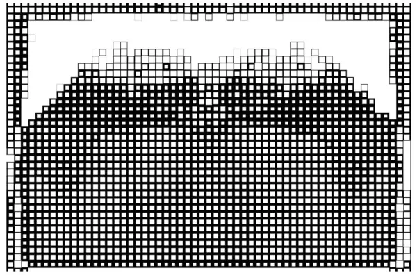 Чорно Білі Квадрати Креативний Абстрактний Плакат Пікселями — стоковий вектор