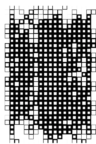 Шаблон Черно Белыми Квадратами Абстрактный Плакат — стоковый вектор