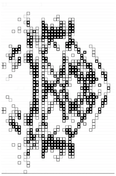 黒と白の正方形のテンプレート 抽象的なポスター — ストックベクタ