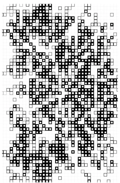 Černobílý Pixel Ilustrace Pozadí Abstraktní Mozaikou — Stockový vektor