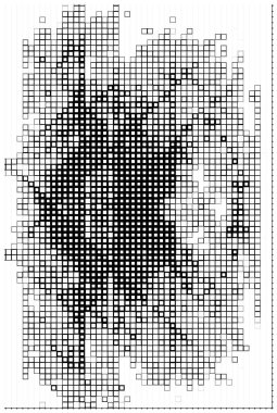 Kareler, vektör illüstrasyonlu soyut siyah beyaz arkaplan