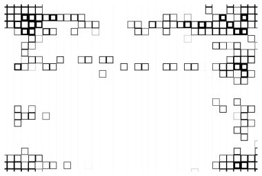 Yarı ton siyah beyaz mozaik arkaplan ve kareler.