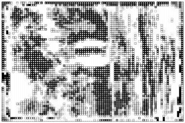 arka planda küçük parçalar var. soyut siyah beyaz illüstrasyon