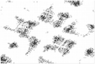 Çizgiler ve karelerle soyut siyah beyaz arkaplan, vektör illüstrasyonu