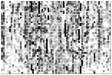 Küçük parçalarla soyut bir arkaplan. siyah ve beyaz resimleme