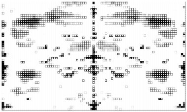 Küçük parçalarla soyut bir arkaplan. siyah ve beyaz resimleme