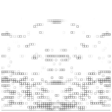 Küçük parçalarla soyut bir arkaplan. siyah ve beyaz resimleme