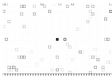 Küçük parçalarla soyut bir arkaplan. siyah ve beyaz resimleme