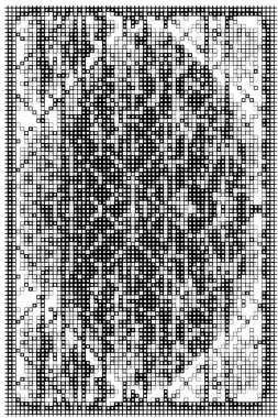  Siyah beyaz pikselleri olan kusursuz bir desen. soyut mozaik sanatı 