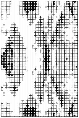 Geometrik desenli soyut bir arkaplan. siyah ve beyaz vektör çizimi