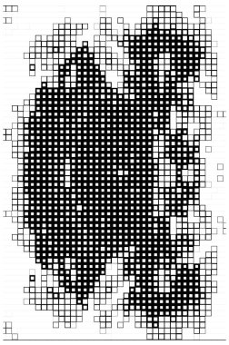 kare şekilli şablon. Siyah beyaz pikselli duvar kağıdı