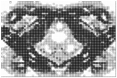 Siyah ve beyaz soyut mozaik arka plan. vektör illüstrasyonu 