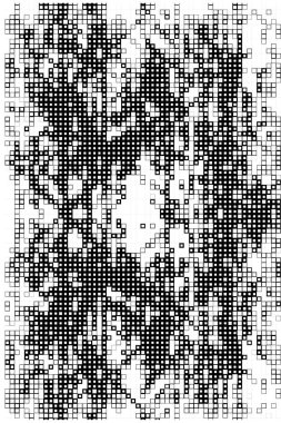 Siyah ve beyaz soyut mozaik arka plan. vektör illüstrasyonu 