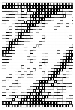 Siyah ve beyaz soyut mozaik arka plan. vektör illüstrasyonu 