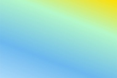 Bebek Mavisi, Turkuaz, Naneli, Altın Renkli Renkli Renkli Soyut Bulanık Gradyan. Yumuşak bulanık arkaplan. Grafik tasarım, afiş ve web için odaklanmış vektör illüstrasyon şablonu