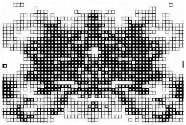 Siyah ve beyaz soyut mozaik arka plan. vektör illüstrasyonu 