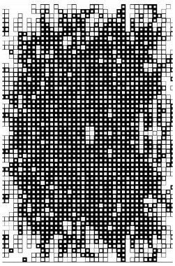 kare şekilli şablon. Siyah beyaz pikselli duvar kağıdı