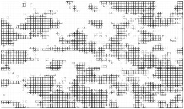 vektör piksel mozaik dünya karelerinin haritası