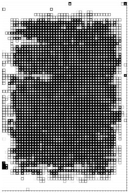 vektör piksel mozaik dünya karelerinin haritası