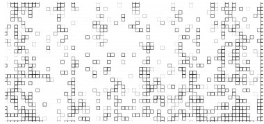 vektör piksel mozaik dünya karelerinin haritası