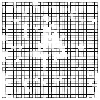 Yarım tonluk mozaik desen. Soyut tek renkli arkaplan. vektör illüstrasyonu