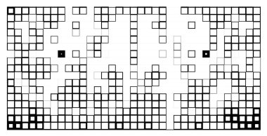 Siyah ve beyaz vektörsüz kare deseni