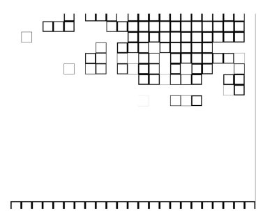 Siyah ve beyaz vektörsüz kare deseni