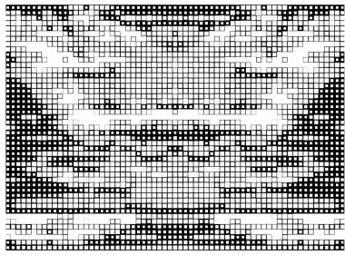 Beyaz arkaplanda siyah kare mozaiği