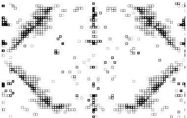 Beyaz arkaplanda siyah kare mozaiği