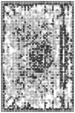 Yarım tonluk noktalı desen. Soyut geometrik noktalı arkaplan. Kartpostallar ve ambalajlar için grunge kaplamasının beyaz arkaplanındaki doku. Tek renkli tasarım. vektör illüstrasyonu