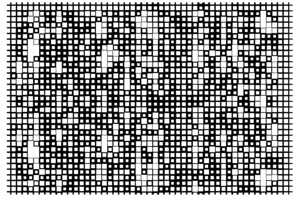 Illustrazione Bianco Nero Pixel Sfondo Con Arte Astratta Mosaico — Vettoriale Stock