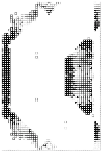 Zwart Wit Pixels Illustratie Achtergrond Met Abstracte Mozaïek Kunst — Stockvector
