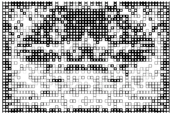 黑色和白色正方形的粗糙模板 复制空间的抽象背景 — 图库矢量图片