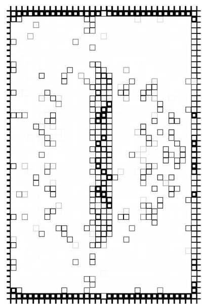Чорно Біла Ілюстрація Пікселів Фон Абстрактним Мозаїчним Мистецтвом — стоковий вектор