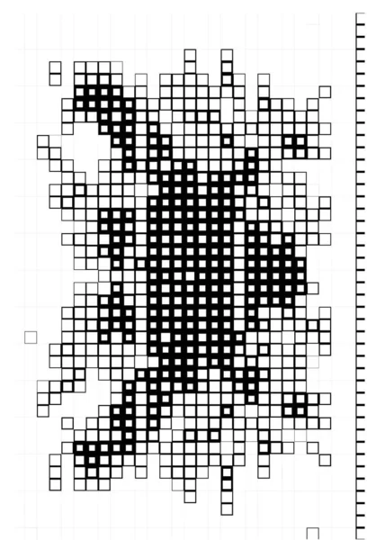 Gabarit Grungy Avec Carrés Noirs Blancs Fond Abstrait Pour Espace — Image vectorielle