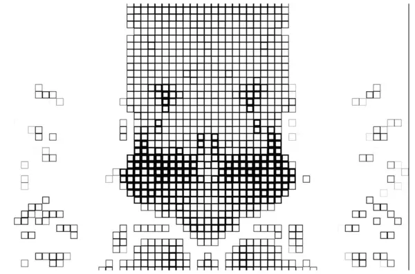 Пиксельная Черная Карта Состояния Абстрактная Мозаичная Карта Состояния России Черный — стоковый вектор
