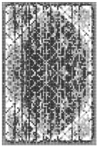Bezproblémový Vzorek Černobílými Pixely Abstraktní Mozaika — Stockový vektor