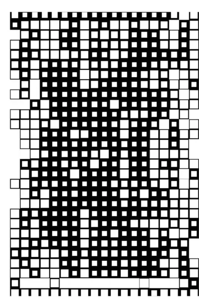 有黑白像素的无缝图案 抽象马赛克艺术 — 图库矢量图片