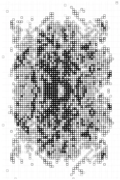 Płynny Wzór Czarno Białymi Pikselami Abstrakcyjna Mozaika Sztuki — Wektor stockowy