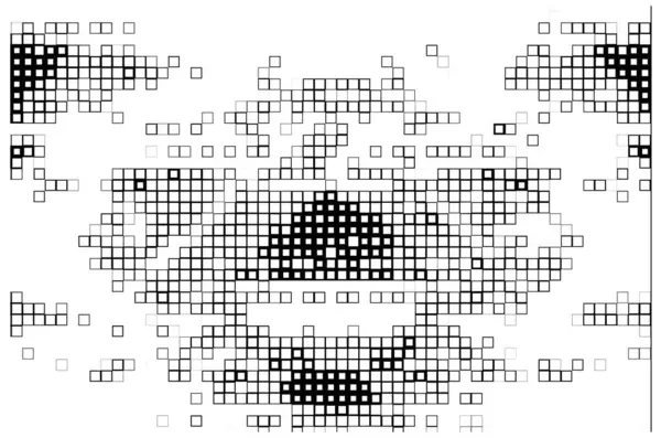 半色调网点图案 白色背景上的正方形虚点元素的镶嵌图 为您的设计提供矢量说明 — 图库矢量图片