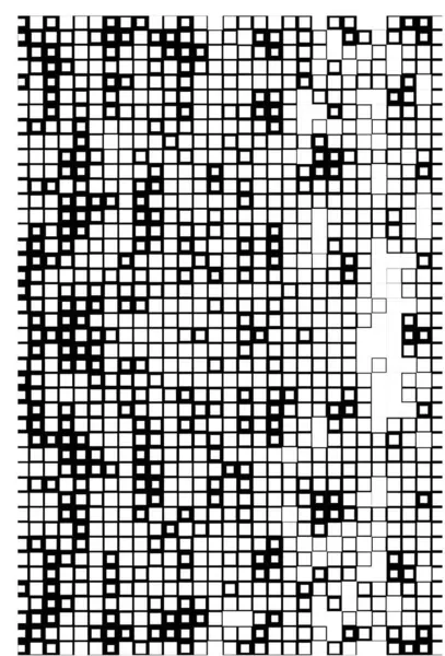 几何元素和圆点 正方形和正方形的矢量无缝图案 现代单色纹理 — 图库矢量图片