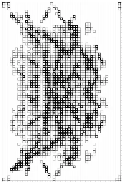 Грандиозный Шаблон Черно Белыми Квадратами Абстрактный Фон Копирования Пространства — стоковый вектор