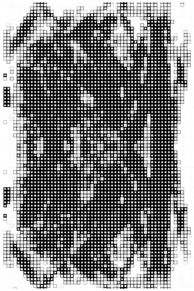 四角形のテンプレート 黒と白のピクセルが付いている壁紙 — ストックベクタ