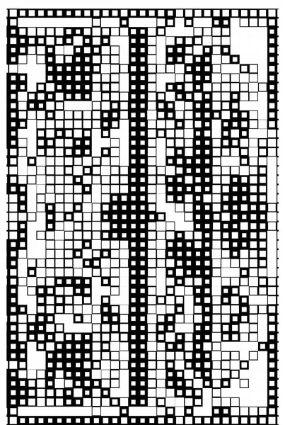 背景は黒と白のピクセル 抽象的なモザイクアート — ストックベクタ