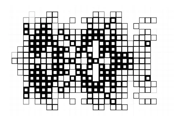 Kare Şekilli Şablon Siyah Beyaz Pikselli Duvar Kağıdı — Stok Vektör