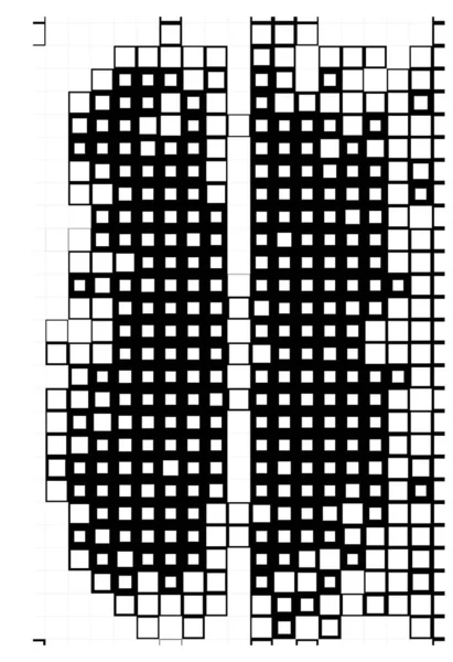 Шаблон Квадратними Фігурами Шпалери Чорно Білими Пікселями — стоковий вектор